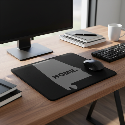 Alabama State Outline Home Grey Thick Mouse Pad Desk