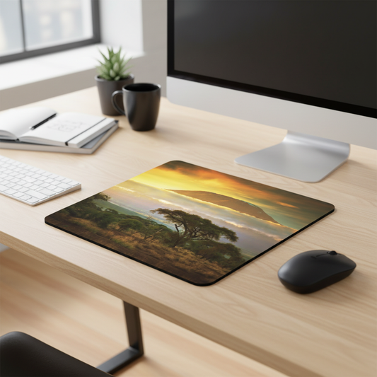 African Mountain Landscape Thick Mouse Pad For Desk