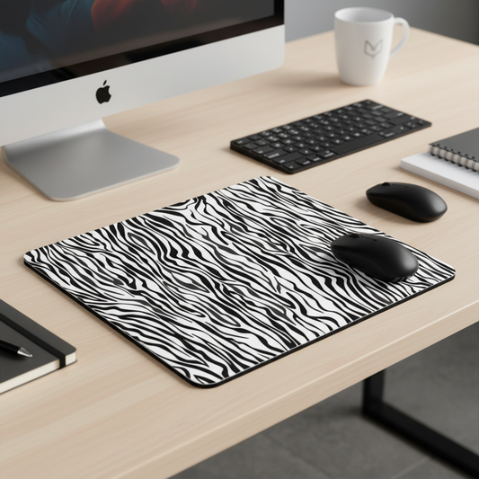 Black And White Zebra Print Thick Mouse Pad Desk Mat