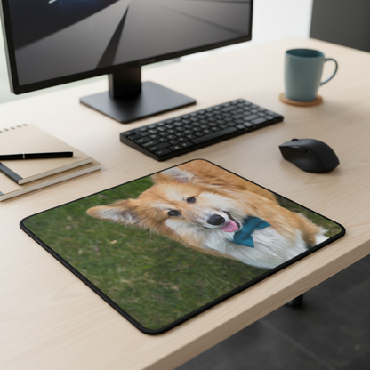 Corgi Bow Tie Thick Mouse Pad For Desk Comfort For Work