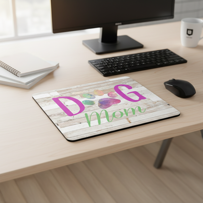 Dog Mom Thick Mouse Pad For Desk In Bright Colors Fun