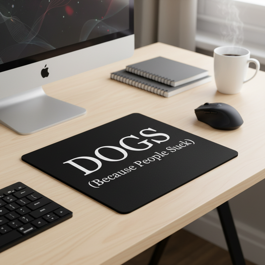 Dogs Because People Suck Thick Mouse Pad For Dog Lovers Gift
