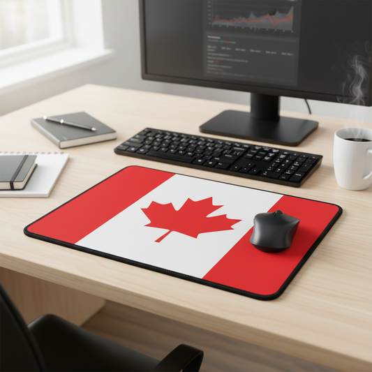 Canada Flag Thick Mouse Pad Cushioned Desk Pad Maple Leaf