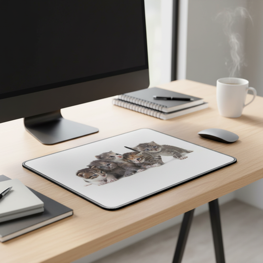 Cute Kittens Thick Mouse Pad With Plush Cushion For Comfort