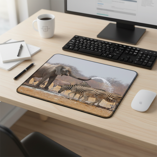 Elephant And Zebra Safari Thick Mouse Pad Desk Mat