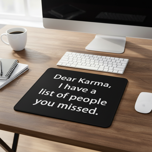 Dear Karma I Have List Of People You Missed Thick Mouse Pad