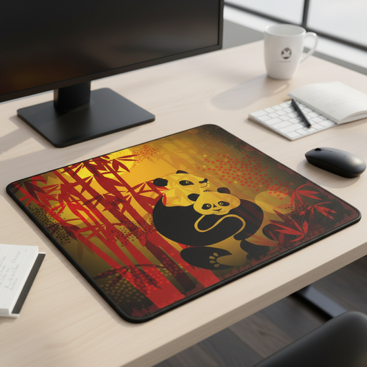 Ergonomic Panda Love Thick Mouse Pad With Bamboo Design
