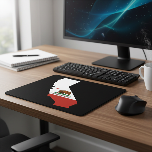 California State Outline Thick Mouse Pad Colorful Map Art