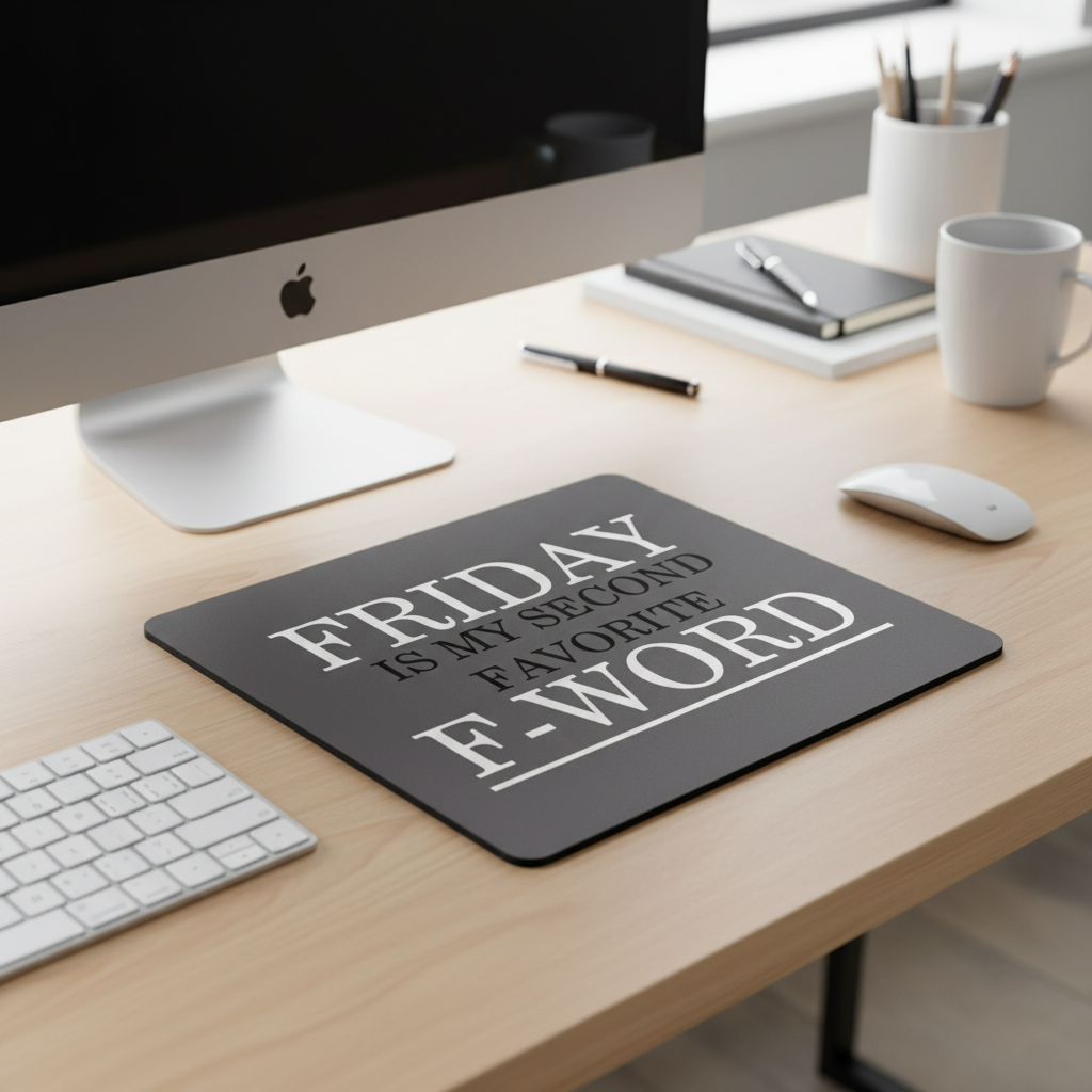 Friday Is My Second Favorite F Word Thick Mouse Pad
