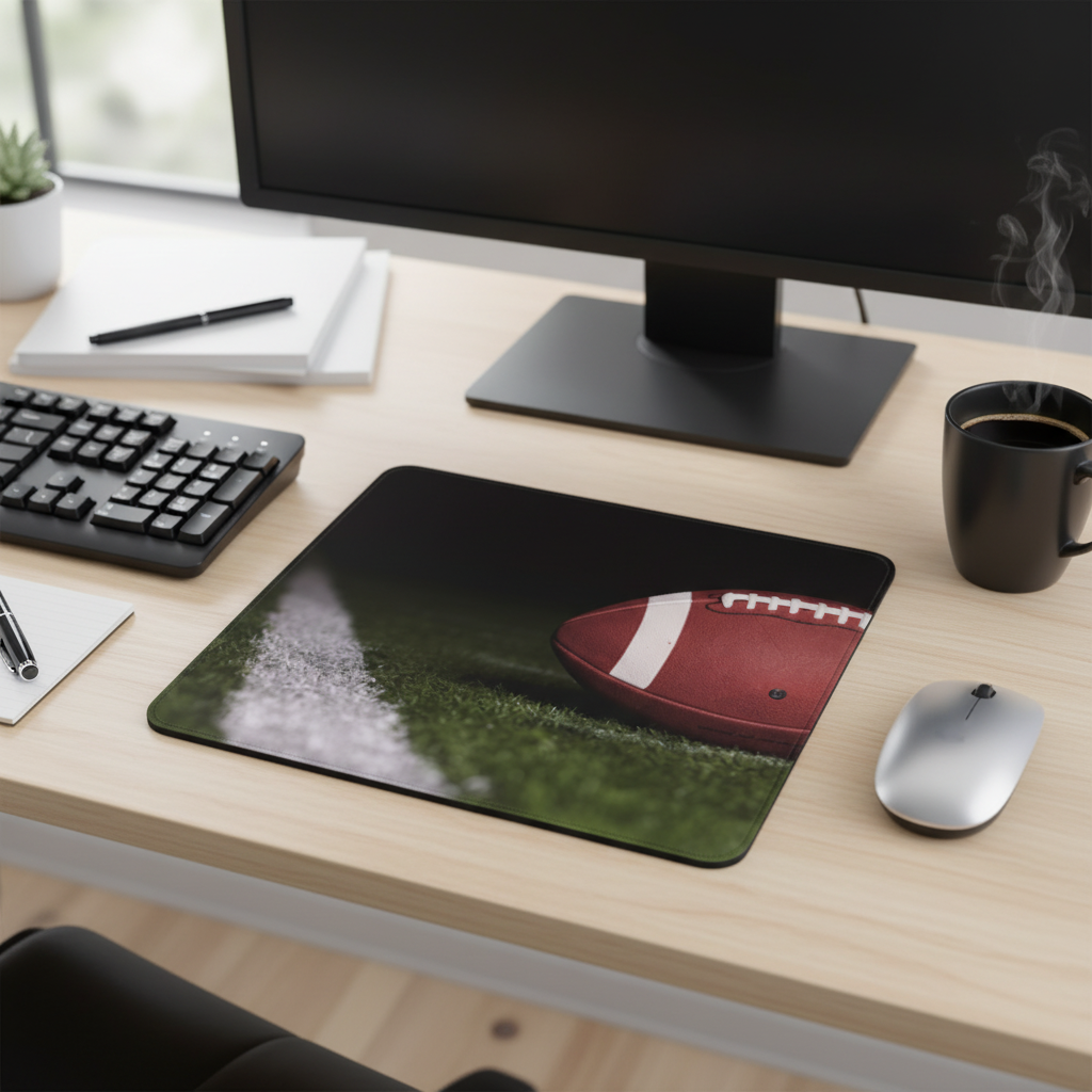 Football On The Field Thick Mouse Pad For Football Fans