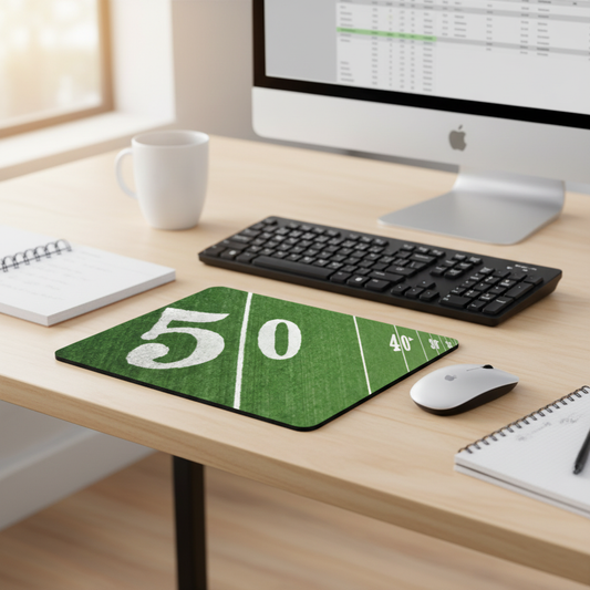 Fifty Yard Line Football Field Thick Gaming Mouse Pad