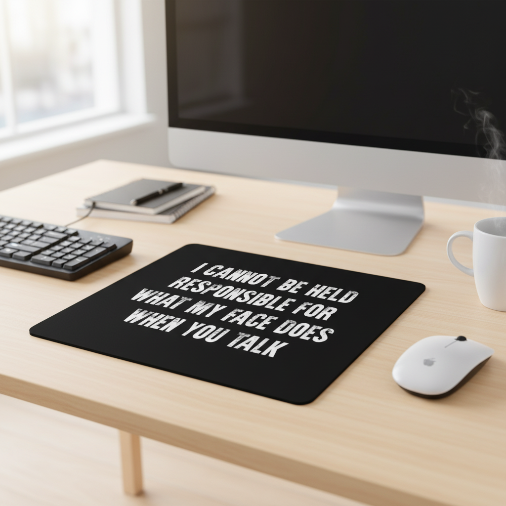 I Cannot Be Held Responsible For What My Face Does Thick Pad