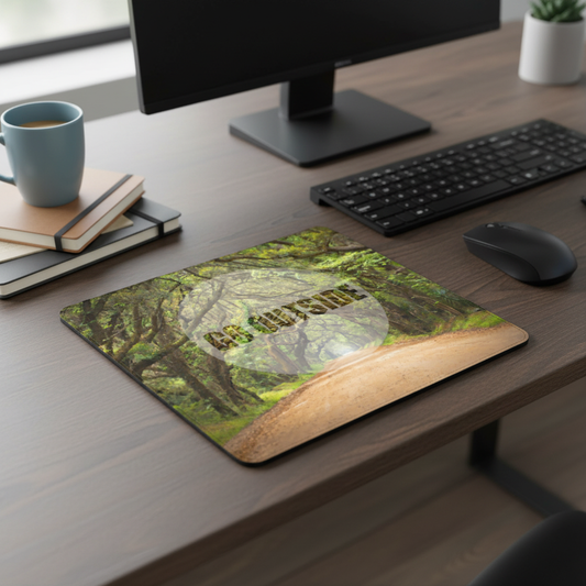 Go Outside Thick Mouse Pad Forest Themed Large Desk Mat