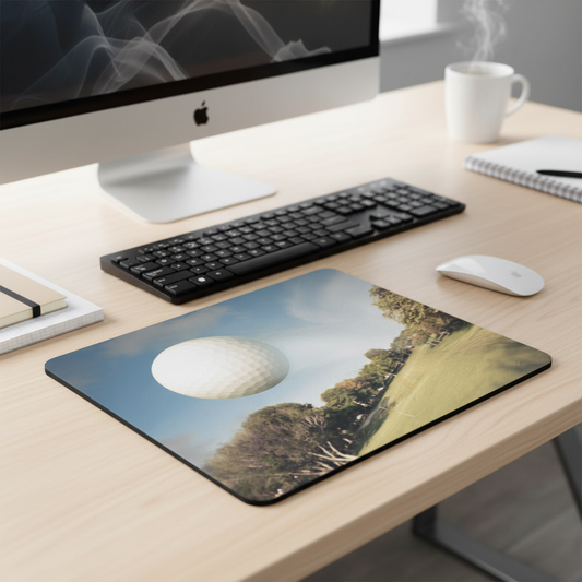 Gold Ball Flying In Air Thick Cushioned Mouse Pad Large