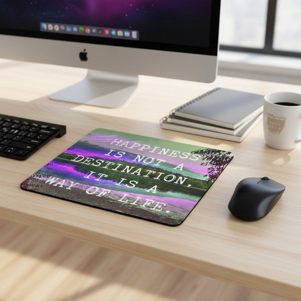 Happiness Is Not a Destination Thick Mouse Pad Desk Mat