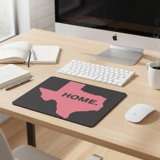 Home Texas Pink Thick Mouse Pad Desk Mat Non Slip Office
