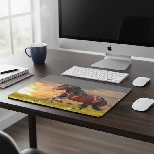 Horse At Sunset Thick Mouse Pad For Comfortable Desk Work