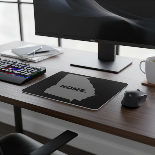 Georgia State Outline Home Grey Thick Mouse Pad Desk Mat