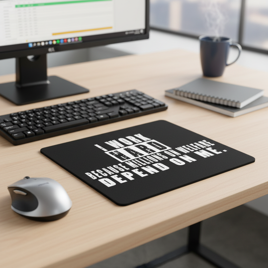 I Work Hard Because Welfare Depends On Me Thick Mouse Pad
