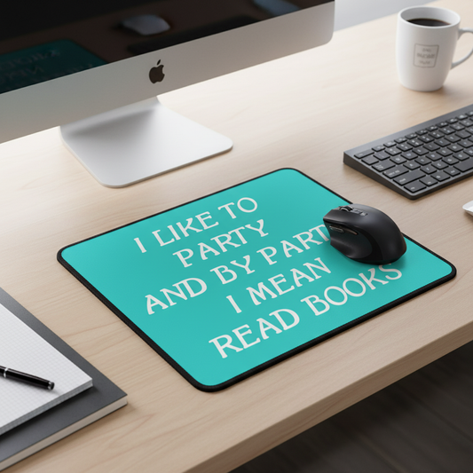I Like To Party And By Party I Mean Read Books Mouse Pad