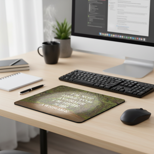 Im Not Here To Be Average Thick Mouse Pad Large Desk Mat