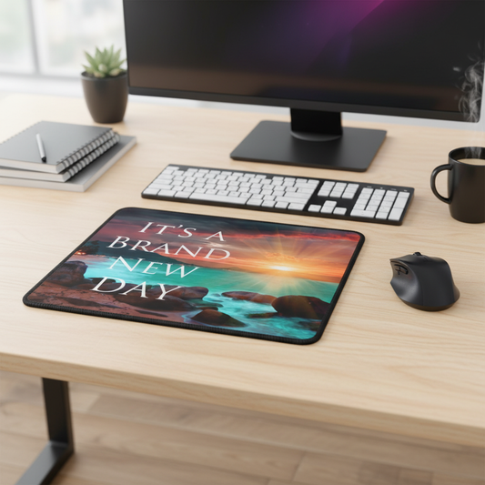 Its A Brand New Day Thick Mouse Pad Beach Sunset Desk Mat