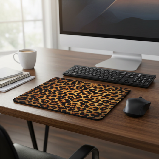 Leopard Print Thick Mouse Pad Desk Mat for Comfort