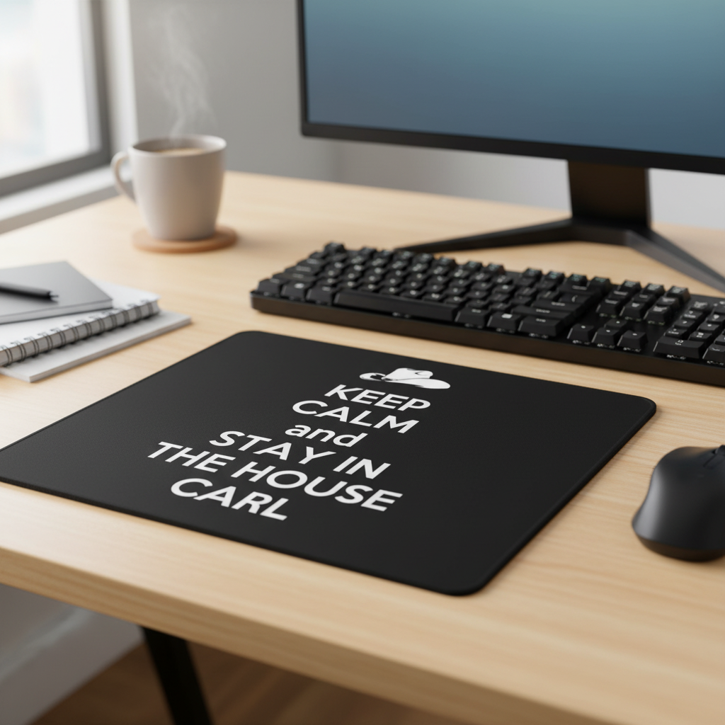 Keep Calm Stay In The House Carl Thick Mouse Pad Gift