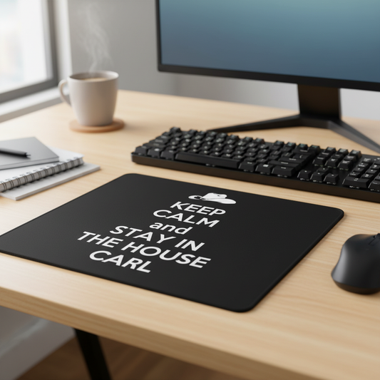 Keep Calm Stay In The House Carl Thick Mouse Pad Gift