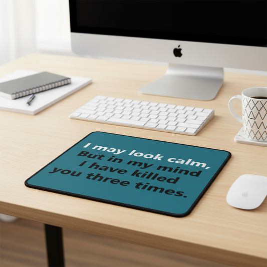 I Look Calm But My Mind Has Killed You Thick Mouse Pad
