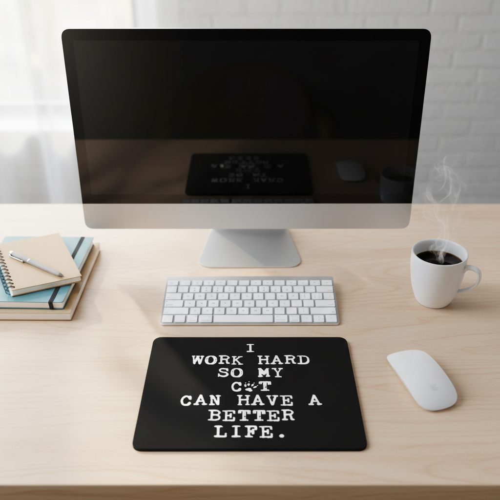 I Work Hard So My Cat Can Have A Better Life Mouse Pad