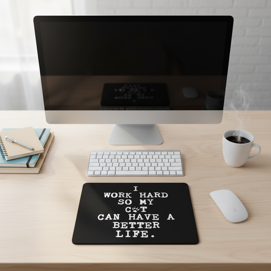 I Work Hard So My Cat Can Have A Better Life Mouse Pad