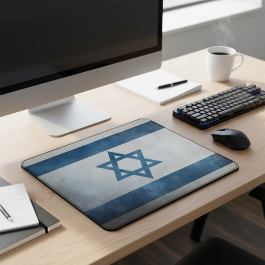 Israeli Grunge Flag Thick Mouse Pad With Wrist Rest