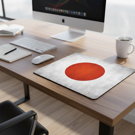 Japanese Grunge Flag Thick Mouse Pad For Gaming Desk Mat