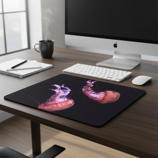 Jellyfish Purple Pink Thick Mouse Pad Desk Mat Cushion
