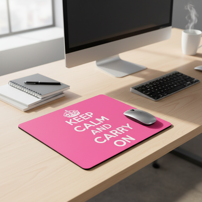 Keep Calm Pink Thick Cushioned Mouse Pad Carry On Desk Mat