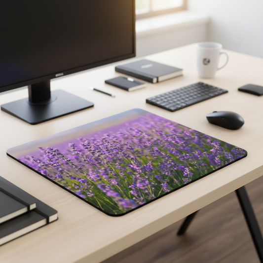 Lavender Field Thick Mouse Pad For Desk Comfort Plus