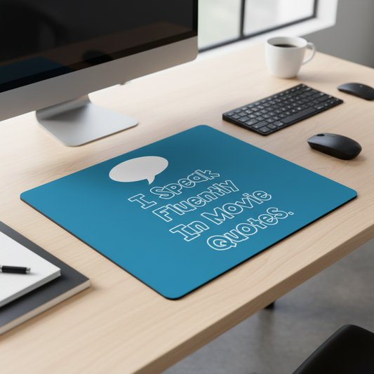 I Speak Frequently In Movie Quotes Thick Mouse Pad For Fans