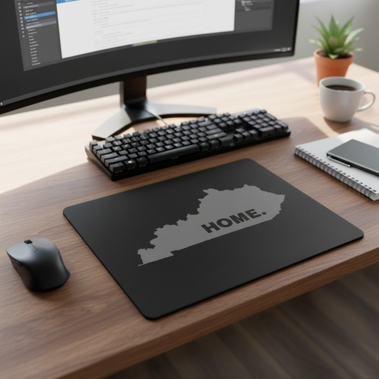 Kentucky State Outline Home Grey Thick Mouse Pad Desk Mat