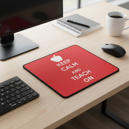 Keep Calm And Teach On Thick Mouse Pad For Teachers