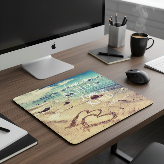Love Is Patient Love Is Kind Beach Thick Desk Mouse Pad