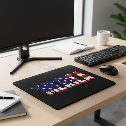 Merica With Flag Outline Thick Mouse Pad For Patriotism