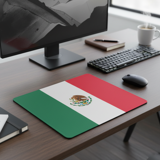 Mexico Flag Thick Mouse Pad Cushioned Desk Mat For Office