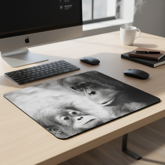 Mommy And Baby Ape Thick Mouse Pad Desk Mat Non Slip