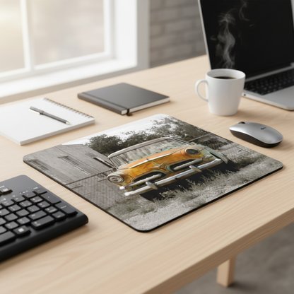 Old Rusty Car Thick Mouse Pad Vintage Desk Accessory