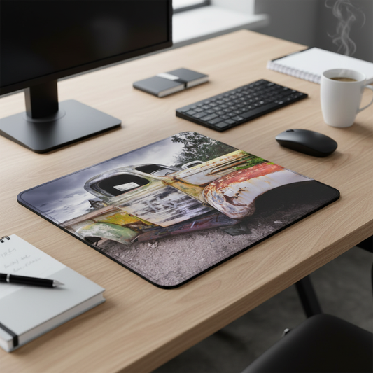 Old Rustic Truck Thick Mouse Pad Industrial Desk Mat