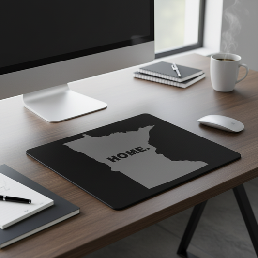 Minnesota State Outline Home Grey Extra Thick Mouse Pad