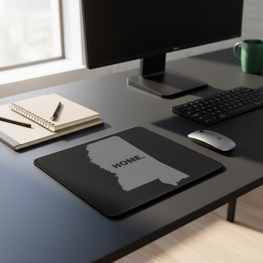 Mississippi State Outline Home Grey Thick Mouse Pad Desk