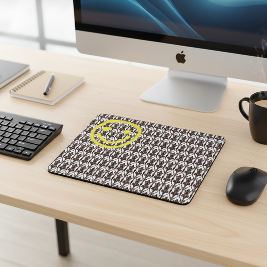 Sherlock Wallpaper Damask Smiley Thick Mouse Pad Yellow