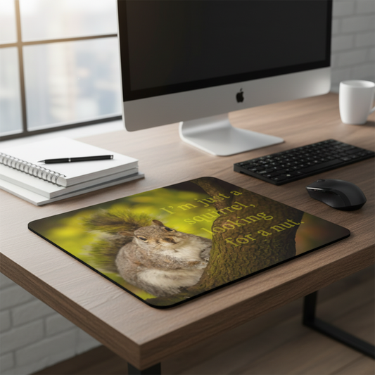 Squirrel Looking For A Nut Quote Thick Mouse Pad Gift Idea
